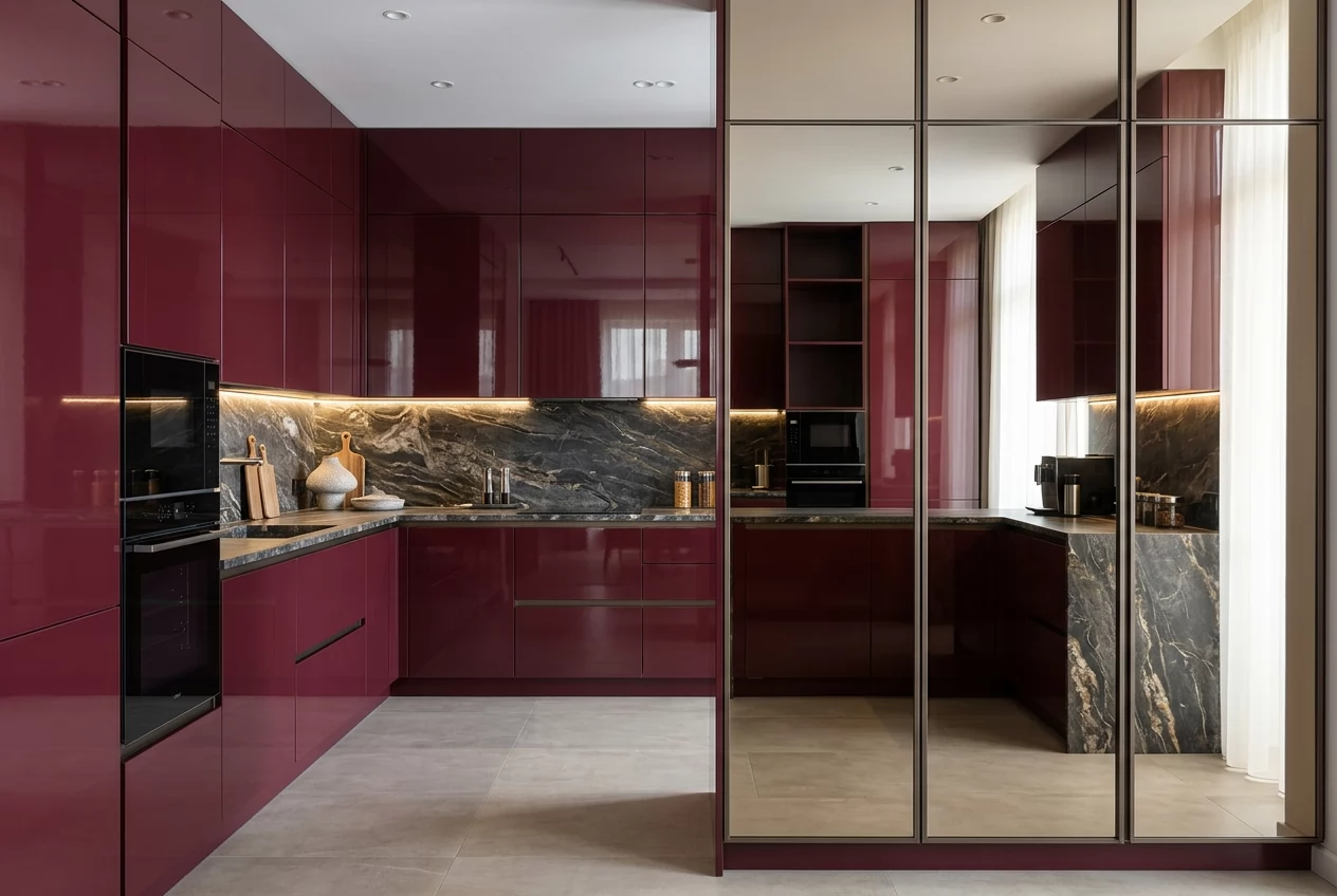 Luxe Burgundy Reflection