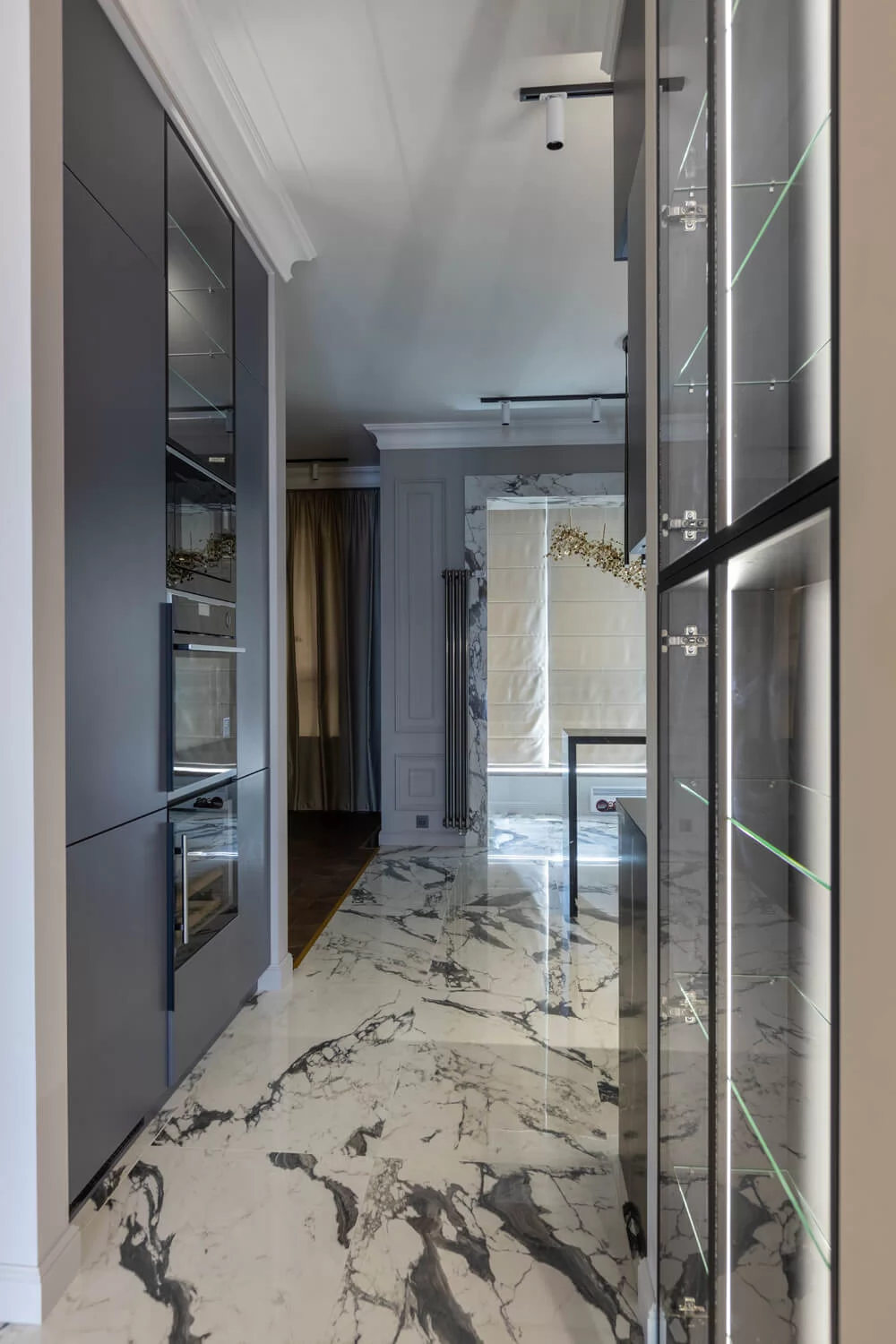 Luxe Кристи — ракурс 8, П-образная, Графитовый и чёрный